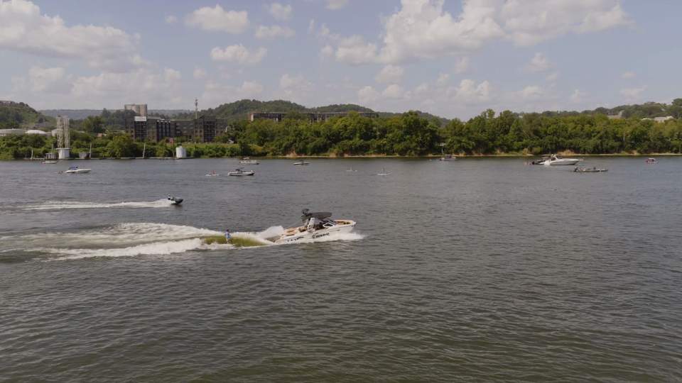 Boats on the Tennessee River near Chattanooga